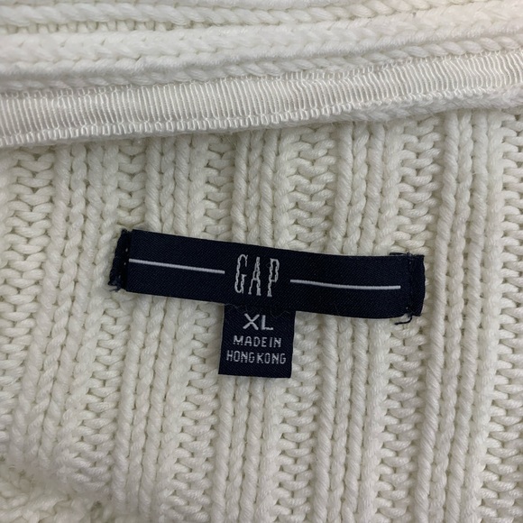 Gap Double Breasted Ivory Hoodie Sweater, Size XL - Picture 4 of 5